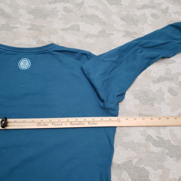 Life Is Good Top Womens XL Blue Pullover V-Neck Long Sleeve NWT - Picture 7 of 9